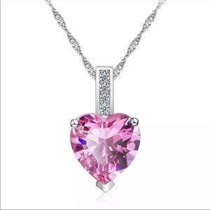 NEW ROMANTIC HEART SAPPHIRE NECKLACE